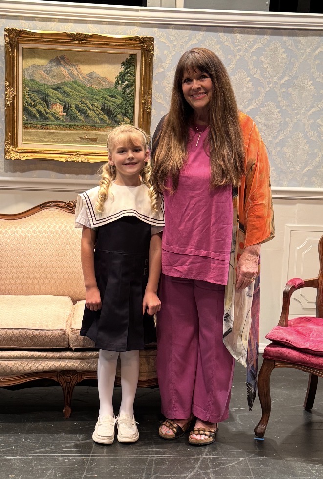 Debbie Turner with her granddaughter Fifer, dressed as Marta von Trapp